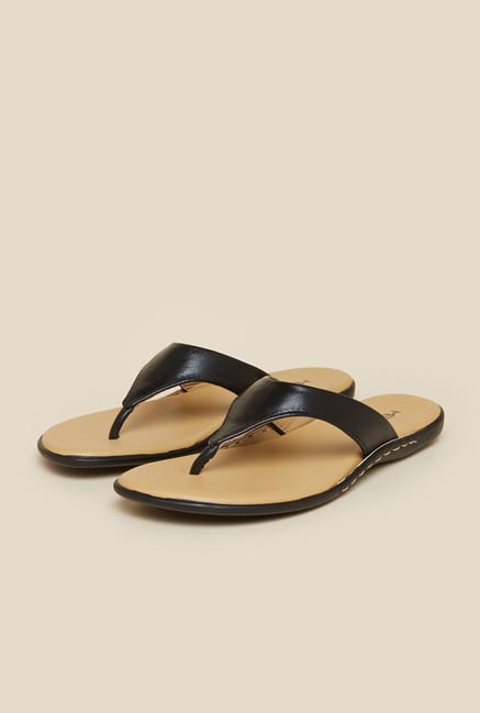 Metro Black Synthetic Leather Sandals Metro Black Synthetic Leather Sandals