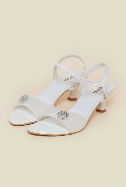Metro White Kitten Sandals Metro White Kitten Sandals