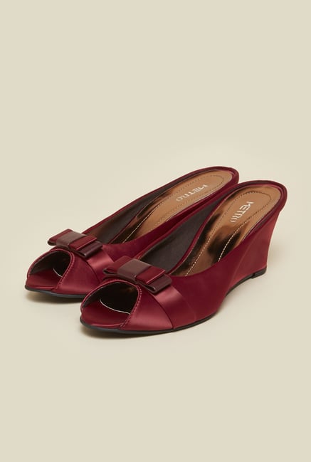 Metro Maroon Wedge Sandals Metro Maroon Wedge Sandals