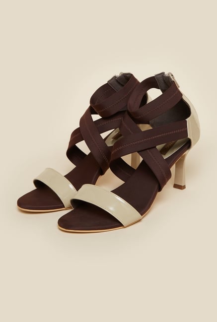 Metro Brown Cross Strap Stilettos Metro Brown Cross Strap Stilettos