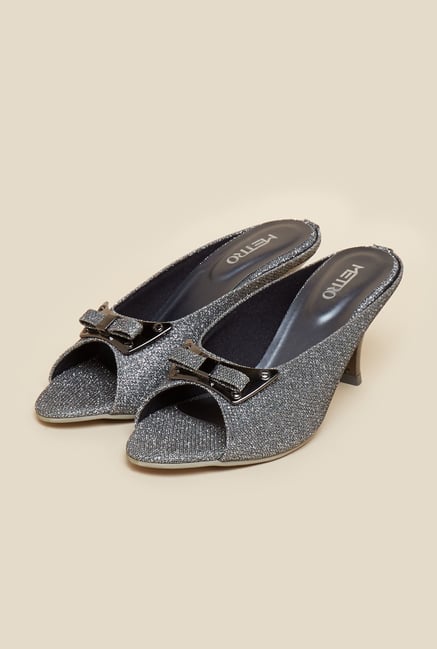 Metro Gun Metal Stiletto Sandals Metro Gun Metal Stiletto Sandals