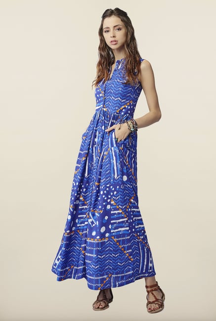 Global Desi Blue Maxi Dress Global Desi Blue Maxi Dress