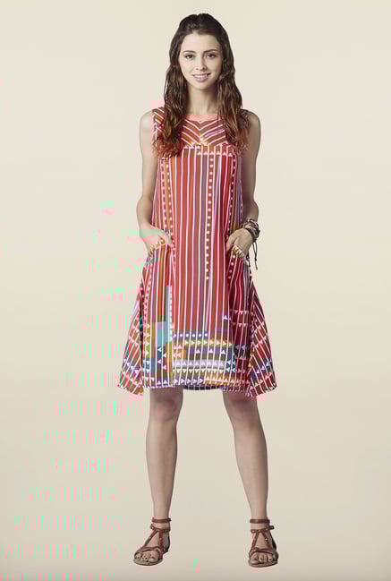 Global Desi Coral Printed Dress Global Desi Coral Printed Dress