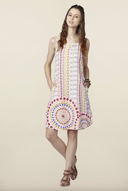 Global Desi White Printed Dress Global Desi White Printed Dress