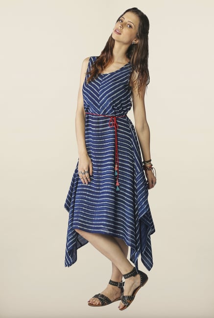 Global Desi Navy Printed Dress Global Desi Navy Printed Dress