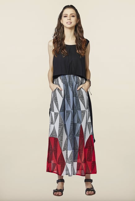 Global Desi Black Sleeveless Maxi Dress Global Desi Black Sleeveless Maxi Dress