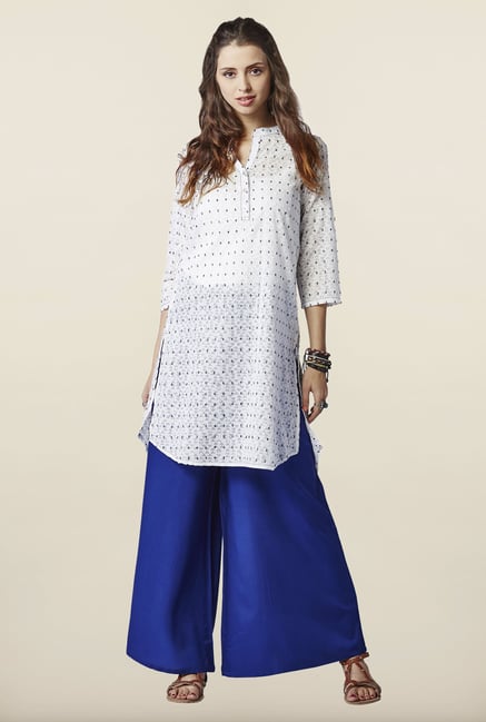 Global Desi White High Low Tunic Global Desi White High Low Tunic