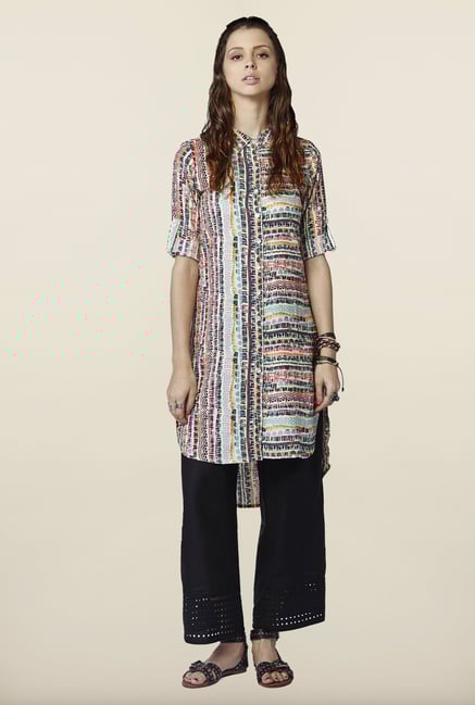 Global Desi Multicolor Printed Tunic Global Desi Multicolor Printed Tunic