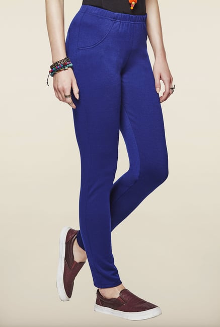 Global Desi Indigo Solid Leggings Global Desi Indigo Solid Leggings