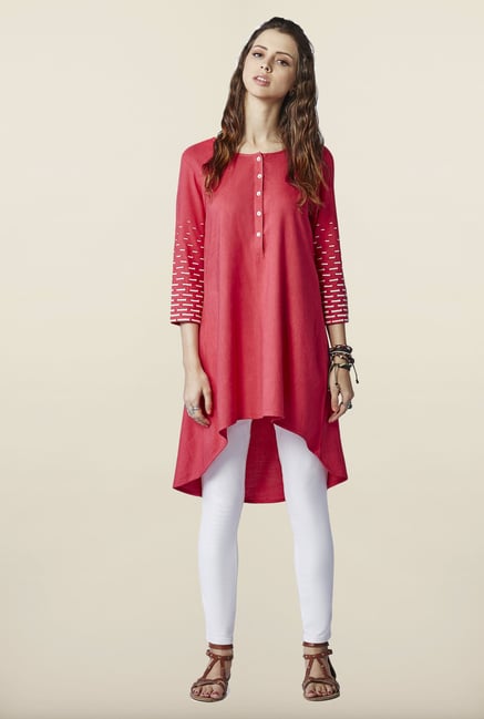 Global Desi Hot Pink Solid Tunic Global Desi Hot Pink Solid Tunic