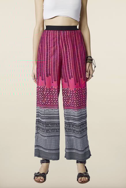 Global Desi Pink Tribal Printed Paloma Pants Global Desi Pink Tribal Printed Paloma Pants