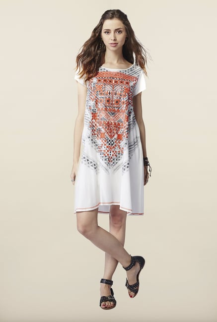Global Desi White Shift Dress Global Desi White Shift Dress