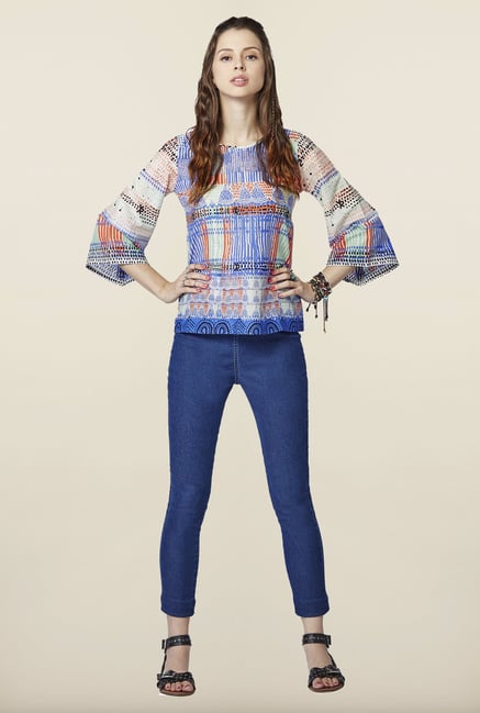 Global Desi Multicolor Printed Top Global Desi Multicolor Printed Top
