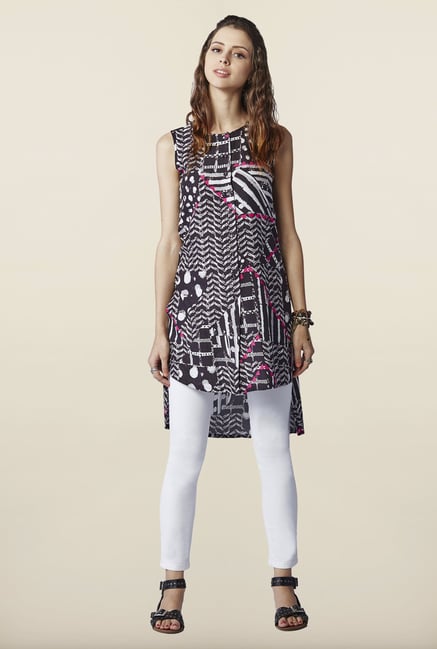 Global Desi Black High Low Tunic Global Desi Black High Low Tunic