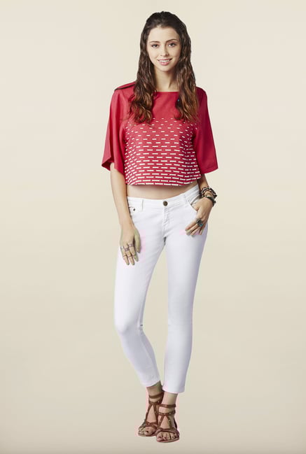 Global Desi Hot Pink Embroidered Top Global Desi Hot Pink Embroidered Top