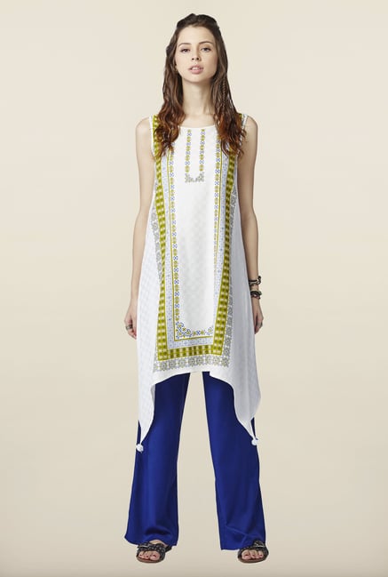 Global Desi Cream Printed Tunic Global Desi Cream Printed Tunic