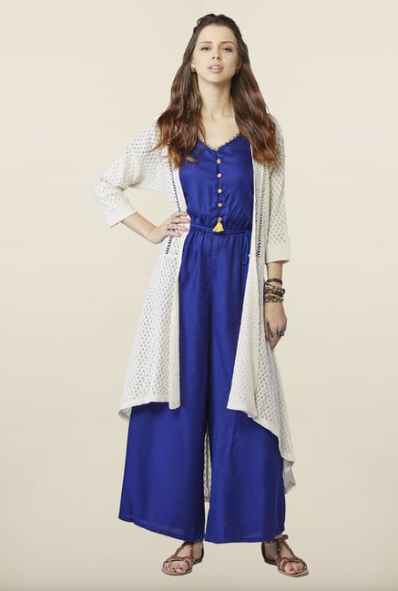 Global Desi Cream Crochet Shrug Global Desi Cream Crochet Shrug