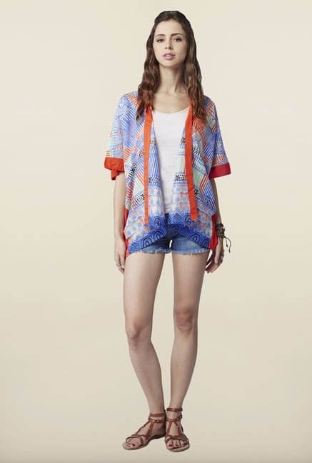 Global Desi Multicolor Printed Shrug Global Desi Multicolor Printed Shrug
