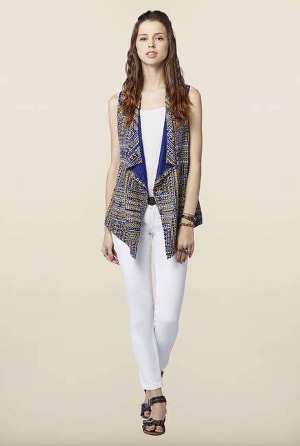 Global Desi Indigo Printed Shrug Global Desi Indigo Printed Shrug
