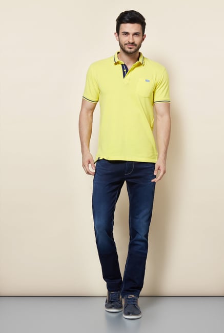 Easies Navy Cotton Jeans Easies Navy Cotton Jeans
