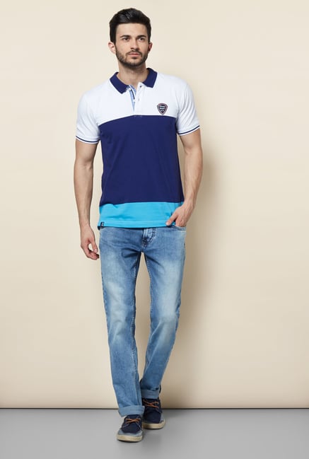 Easies Light Blue Cotton Jeans Easies Light Blue Cotton Jeans