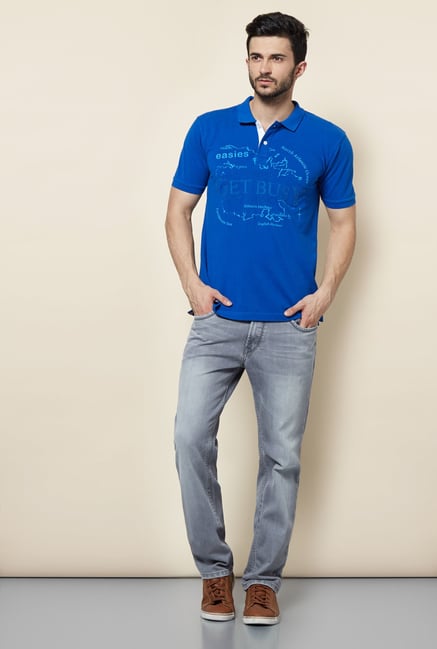 Easies Grey Cotton Jeans Easies Grey Cotton Jeans