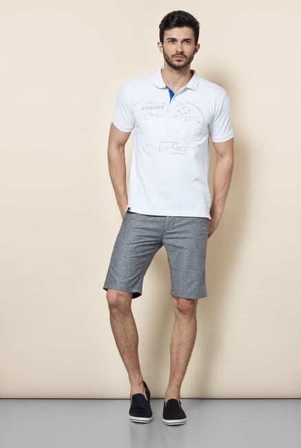 Easies Grey Solid Shorts Easies Grey Solid Shorts