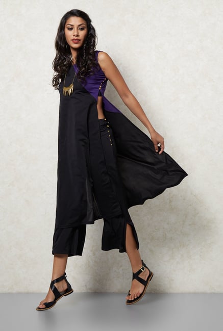 Ira Soleil Black Kurta Set Ira Soleil Black Kurta Set