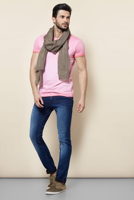 Easies Pink Solid Casual T-Shirt Easies Pink Solid Casual T-Shirt