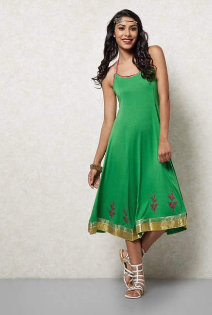 Ira Soleil Green A Line Dress Ira Soleil Green A Line Dress