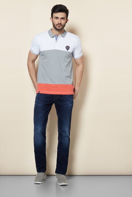 Easies Multicolored Solid Polo T-Shirt Easies Multicolored Solid Polo T-Shirt