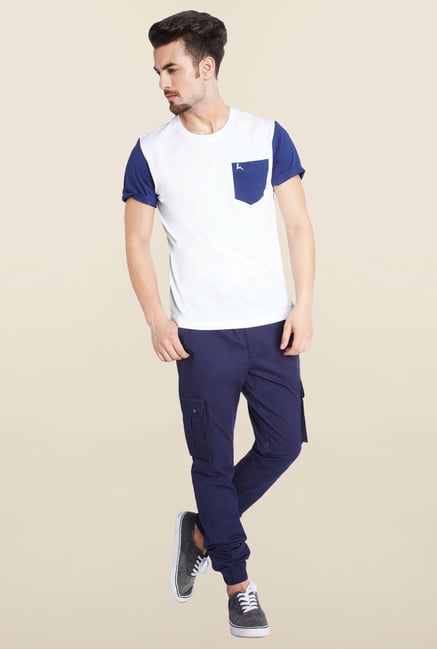 Parx White Solid Cotton T-Shirt Parx White Solid Cotton T-Shirt