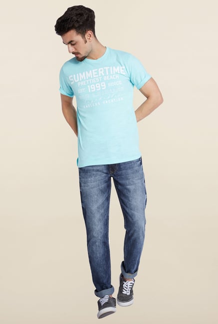 Parx Blue Slim Fit Mid Rise Jeans Parx Blue Slim Fit Mid Rise Jeans