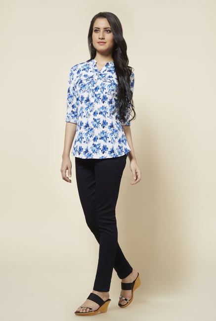 Zudio White Cora Printed Top Zudio White Cora Printed Top