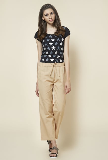 Zudio Black Star Printed T Shirt Zudio Black Star Printed T Shirt