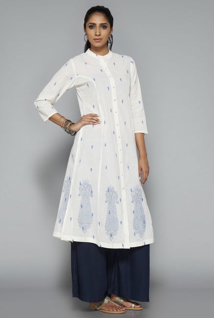 Utsa Cream Block Printed Kurta Utsa Cream Block Printed Kurta