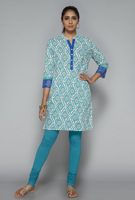 Utsa Turquoise Printed Kurti Utsa Turquoise Printed Kurti