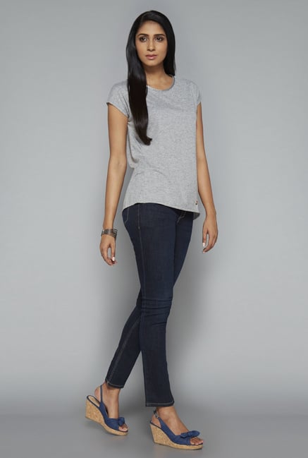 LOV Grey Solid Aura Top LOV Grey Solid Aura Top