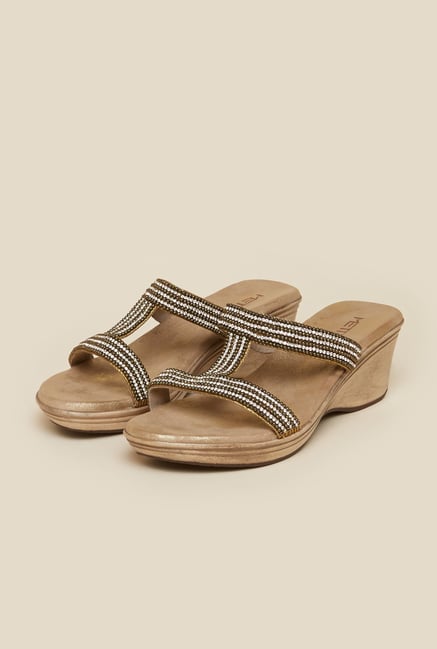 Metro Gold Beaded Sandals Metro Gold Beaded Sandals