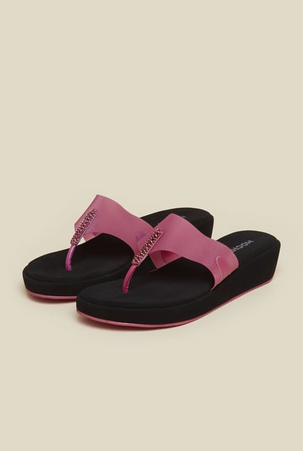 Mochi Pink Wedge Sandals Mochi Pink Wedge Sandals
