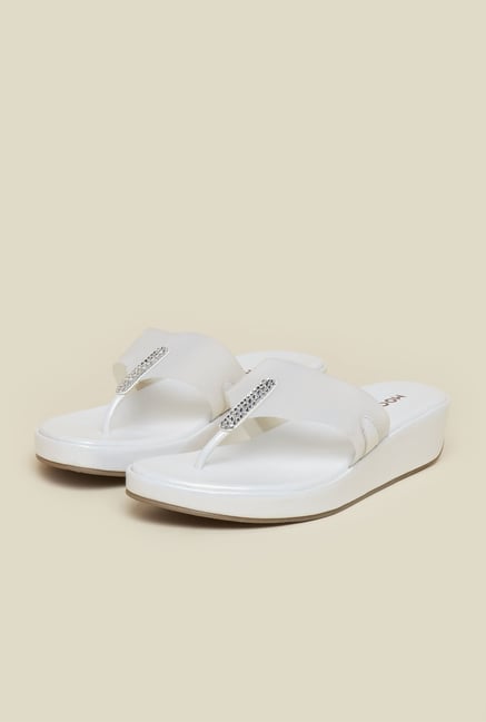 Mochi White Wedge Sandals Mochi White Wedge Sandals