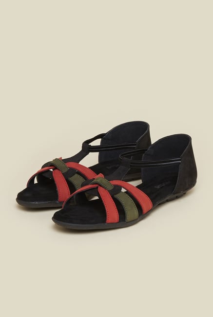 Mochi Black Flat Sandals Mochi Black Flat Sandals