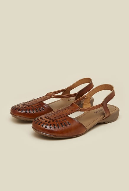 Mochi Walnut Brown Flat Sandals Mochi Walnut Brown Flat Sandals