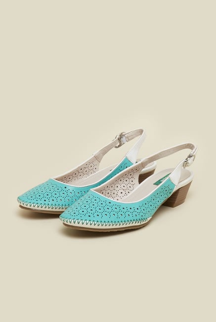 Mochi Turquoise Block Heel Sandals Mochi Turquoise Block Heel Sandals