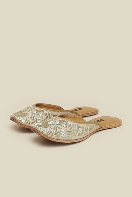 Mochi Gold Flat Ethnic Sandals Mochi Gold Flat Ethnic Sandals
