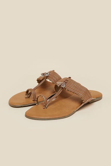 Mochi Antique Gold Tassel Sandals Mochi Antique Gold Tassel Sandals