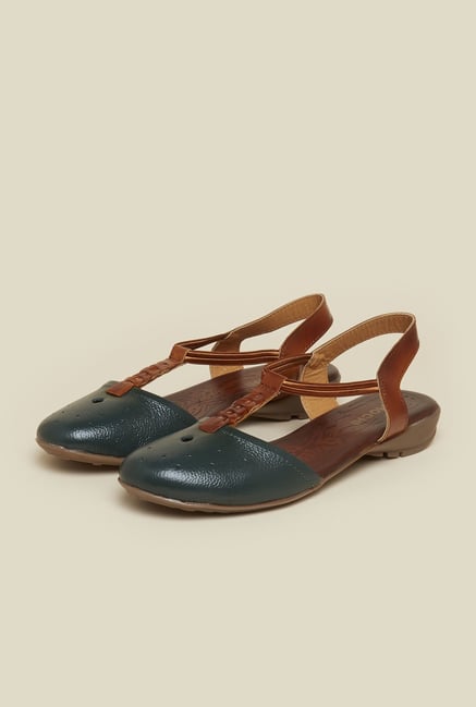 Mochi Hunter Green Flat Sandals Mochi Hunter Green Flat Sandals
