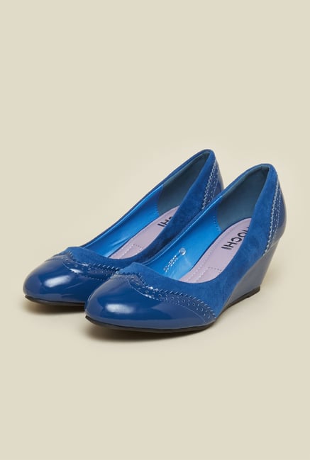 Mochi Blue Wedge Heel Shoes Mochi Blue Wedge Heel Shoes