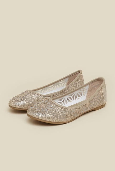 Mochi Gold Ballet Flat Shoes Mochi Gold Ballet Flat Shoes