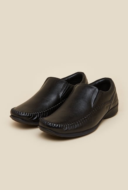 Mochi Black Leather Moccasins Mochi Black Leather Moccasins